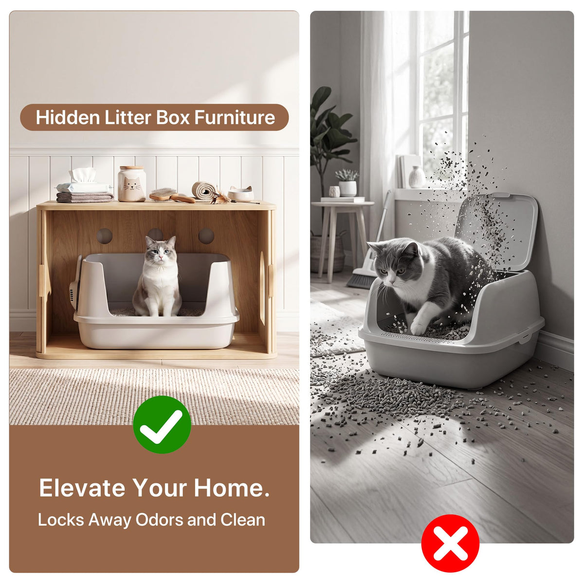 31.5" Cat Litter Box Enclosure L1788