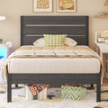 Twin Metal Bed Frame with Headboard and Under Bed Storage E655231