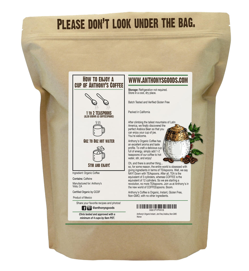 Organic Instant Coffee, 14 oz, Arabica, Gluten Free O968