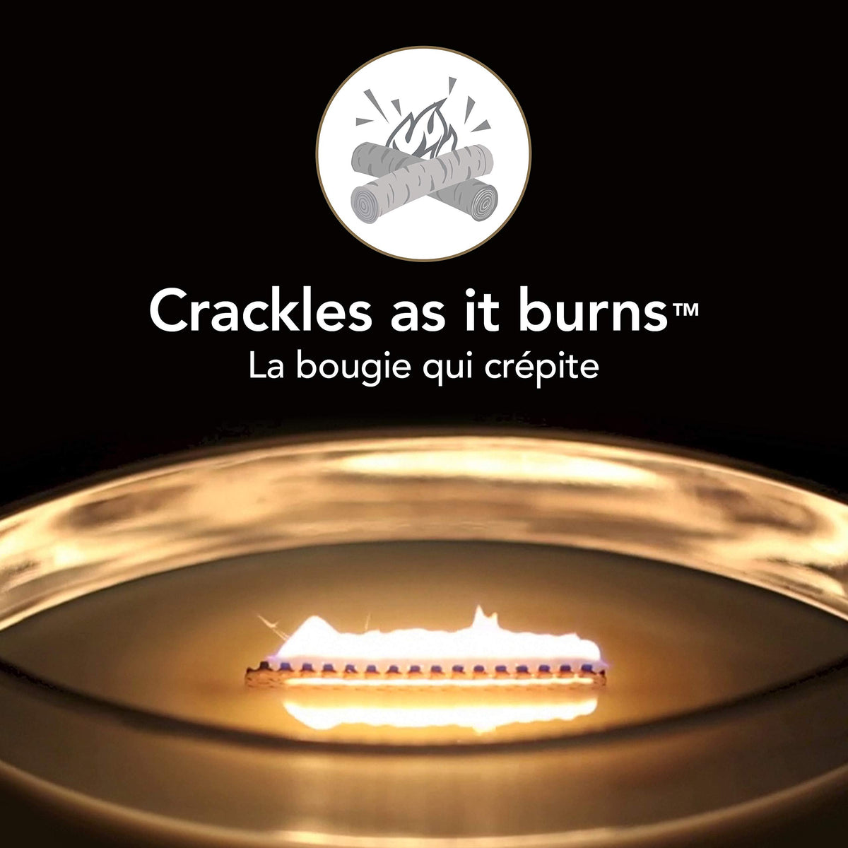 Scented Candle with Crackling Wick W8216