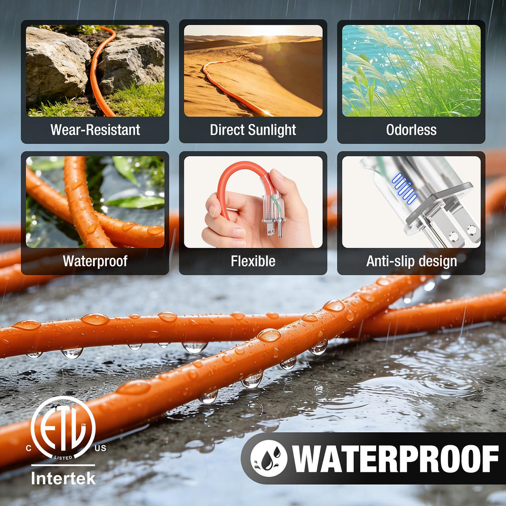 100 FT Heavy Duty Waterproof Outdoor Extension Cord B993