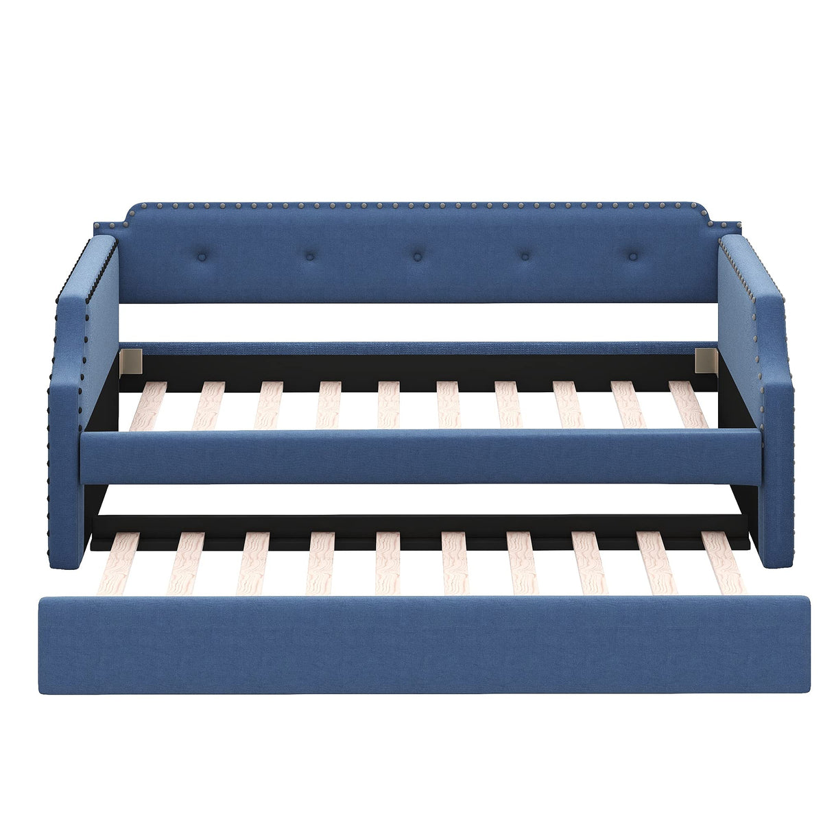 Upholstered Linen Daybed with Trundle I775243