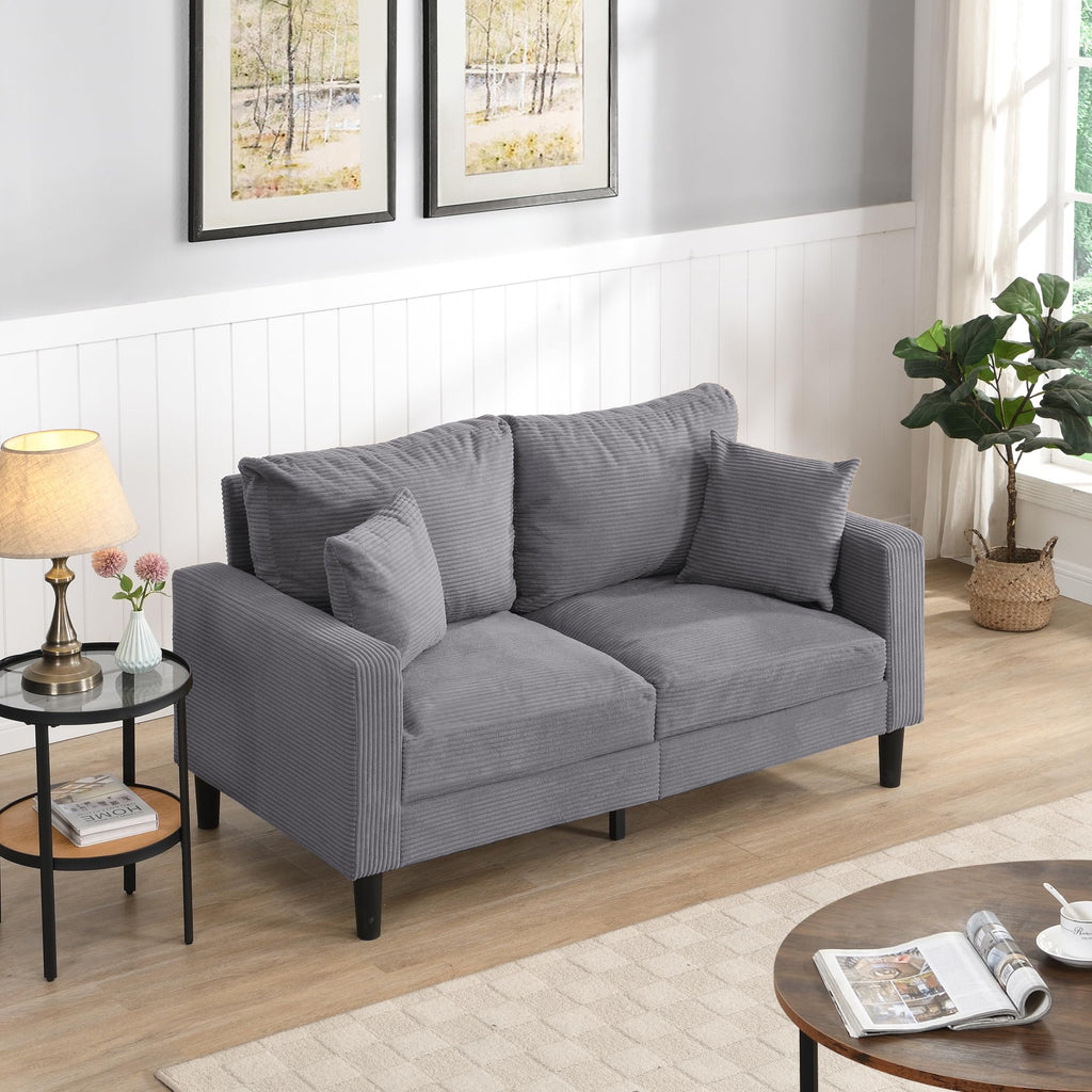 Light Gray Upholstered Loveseat Sofa Z667257