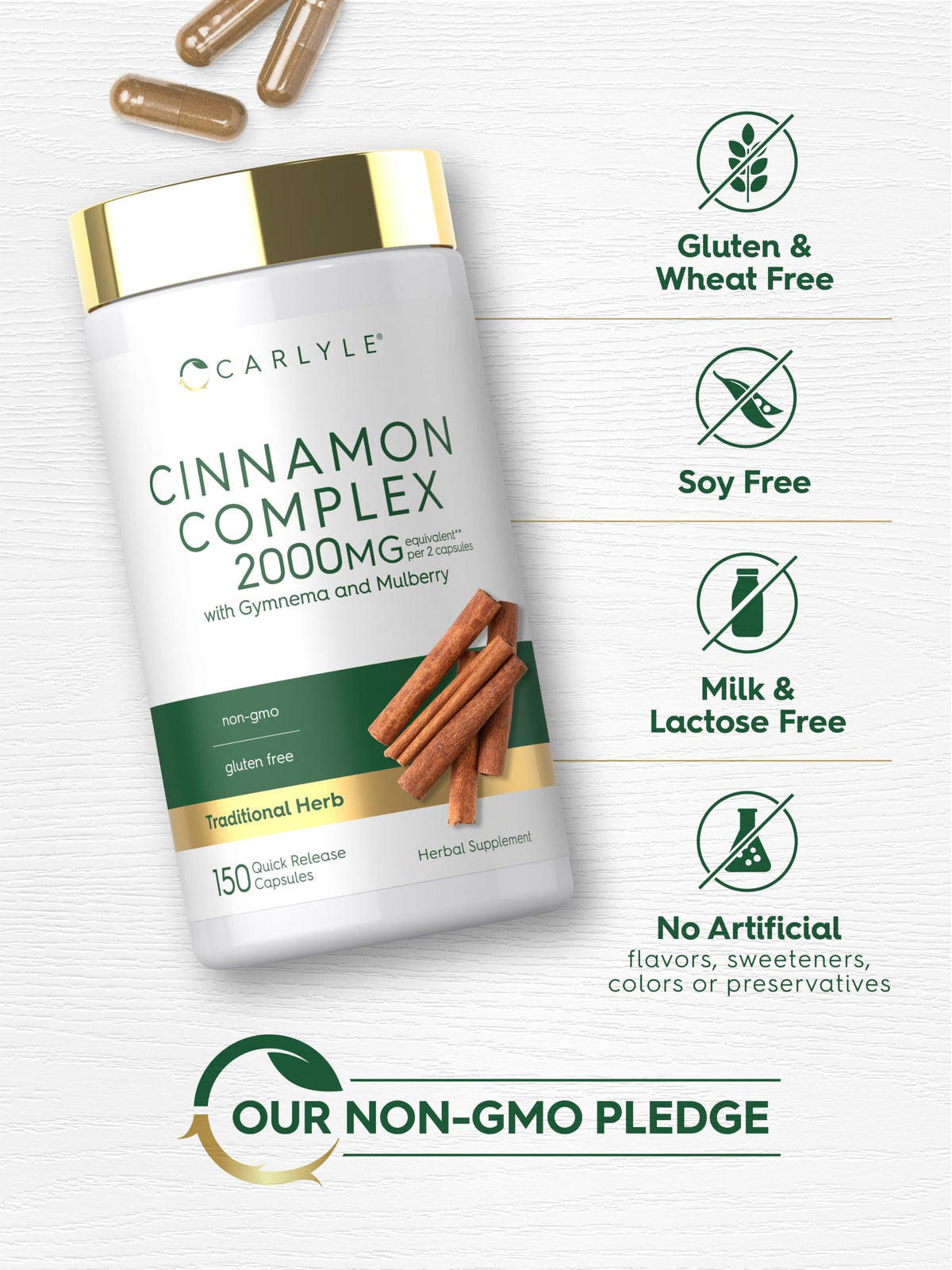 Cinnamon Complex with Gymnema and Mulberry 150 Capsules H45034