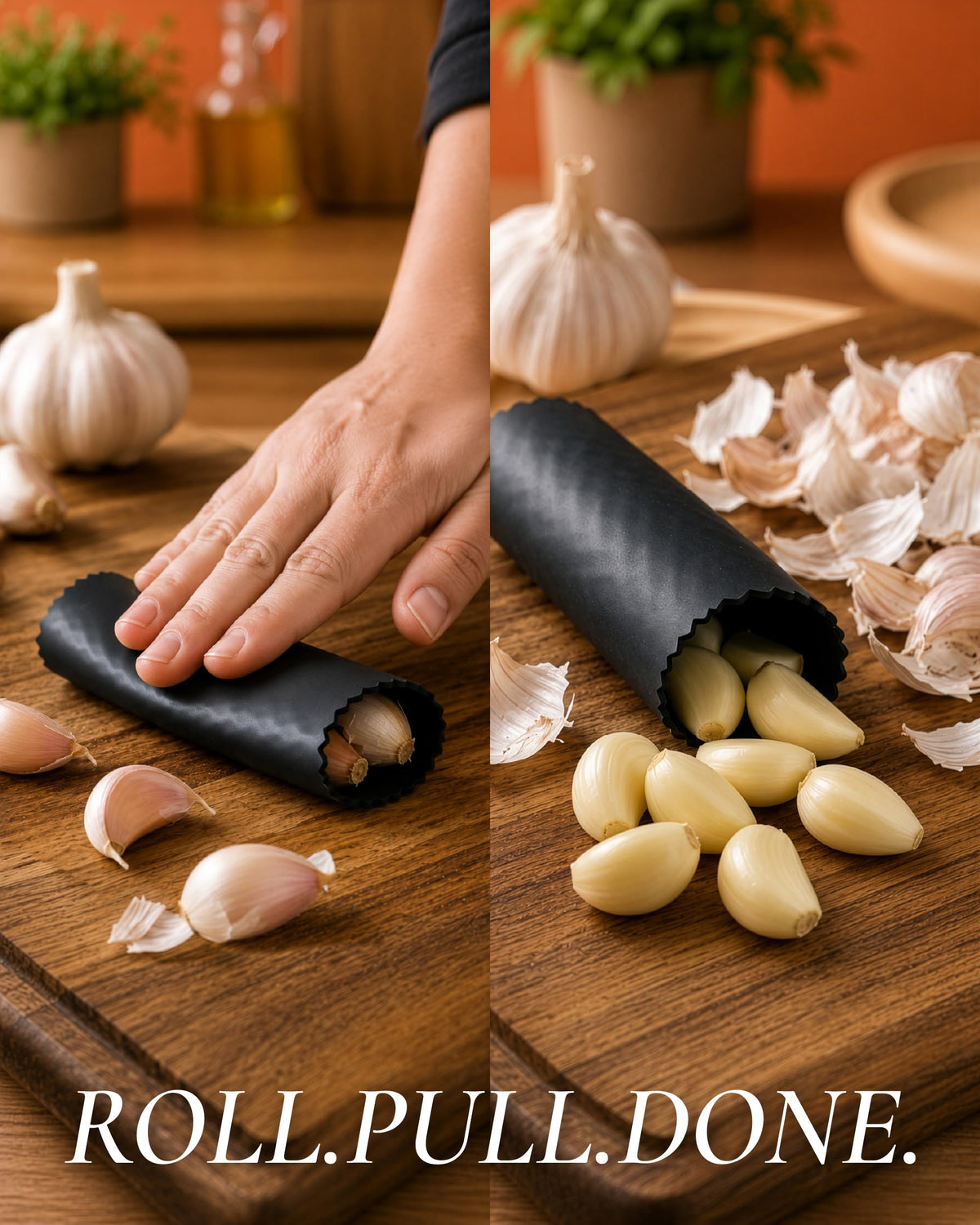 Garlic Press Set with Silicone Peeler & Brush T325