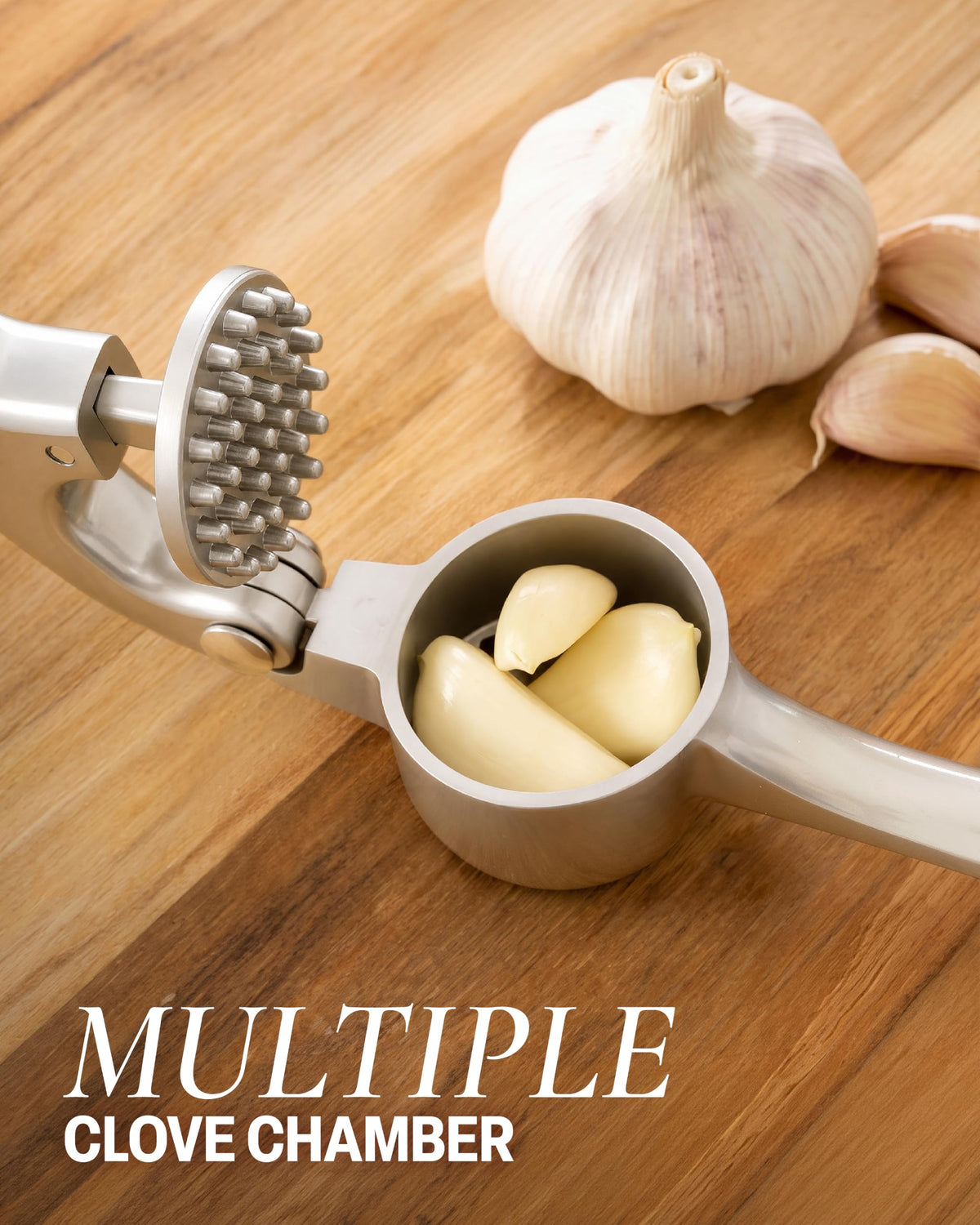 Garlic Press Set with Silicone Peeler & Brush T325
