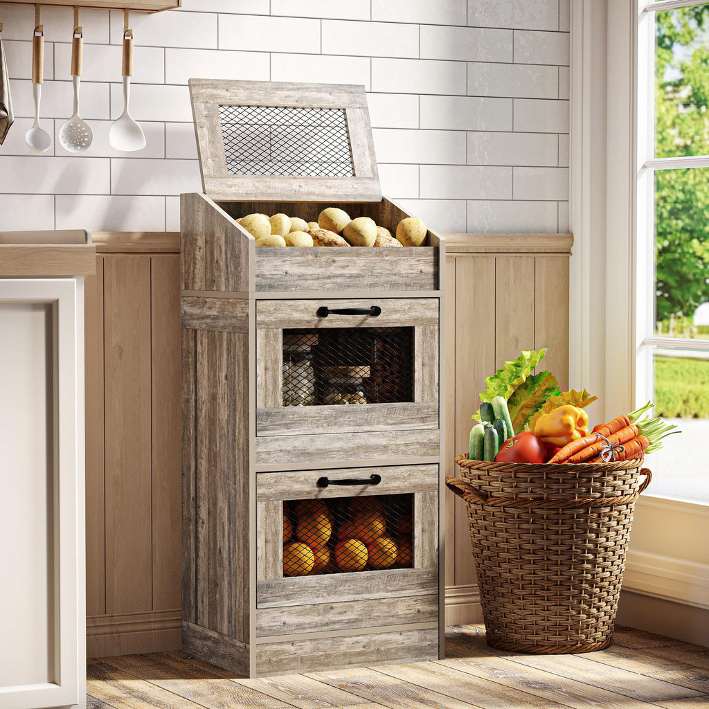Potato Storage Bin with Lid H6023