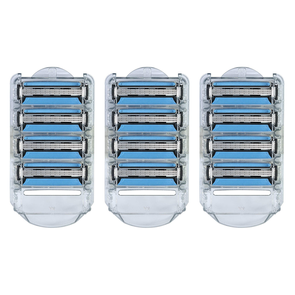 3-Blade Razor Refills with Dual Lubrication, 12 Cartridges O1639