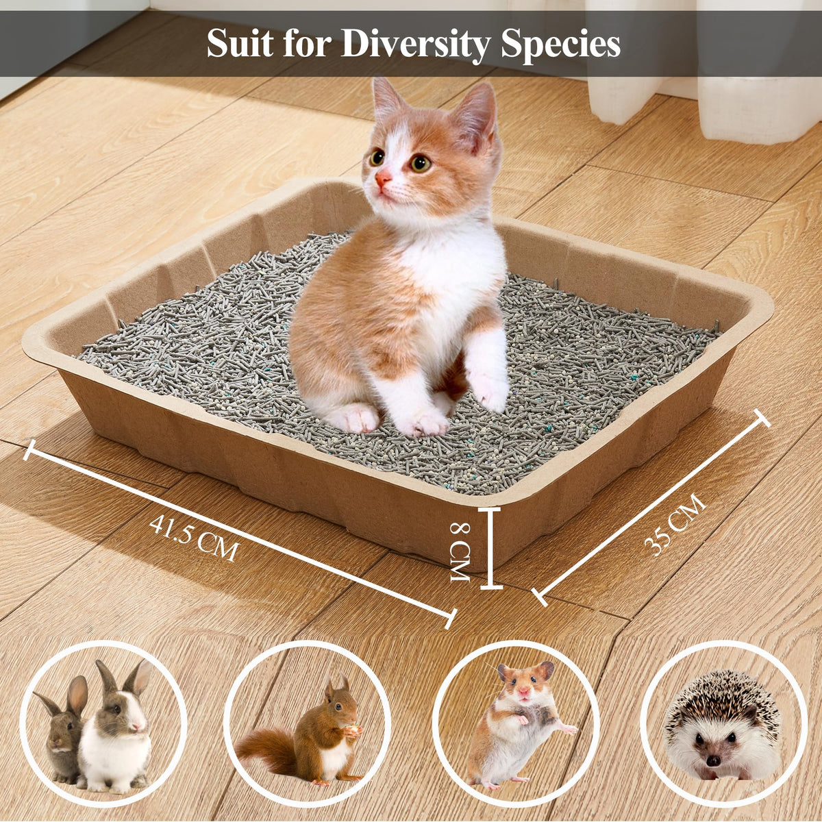 Disposable Cardboard Cat Litter Boxes 5 Pack D961732