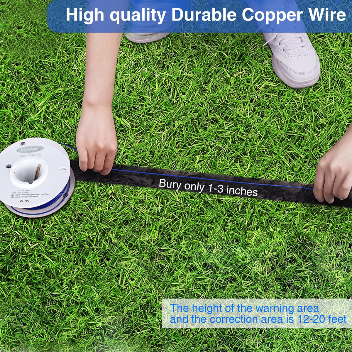 In-Ground Electric Dog Fence System with 2 Collars Q681036