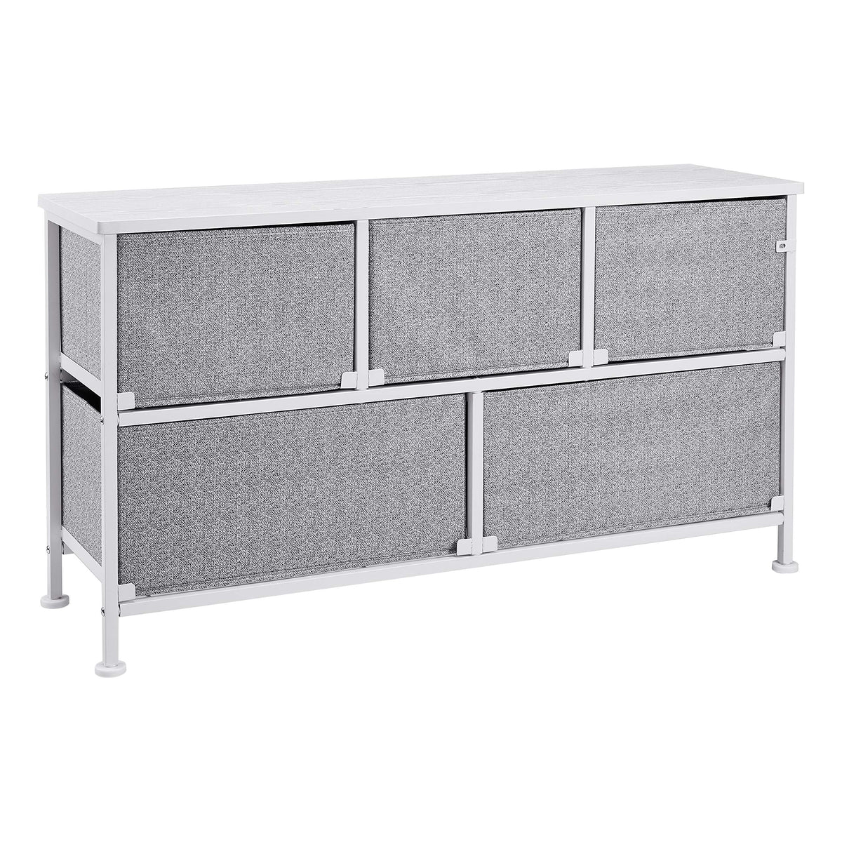 White 5-Drawer Fabric Storage Organizer N92562