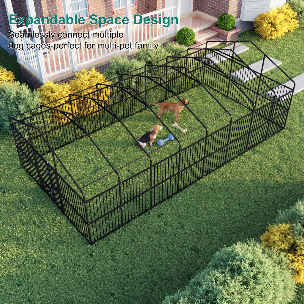 10x20x6.5 FT Outdoor Dog Kennel with Roof N25960